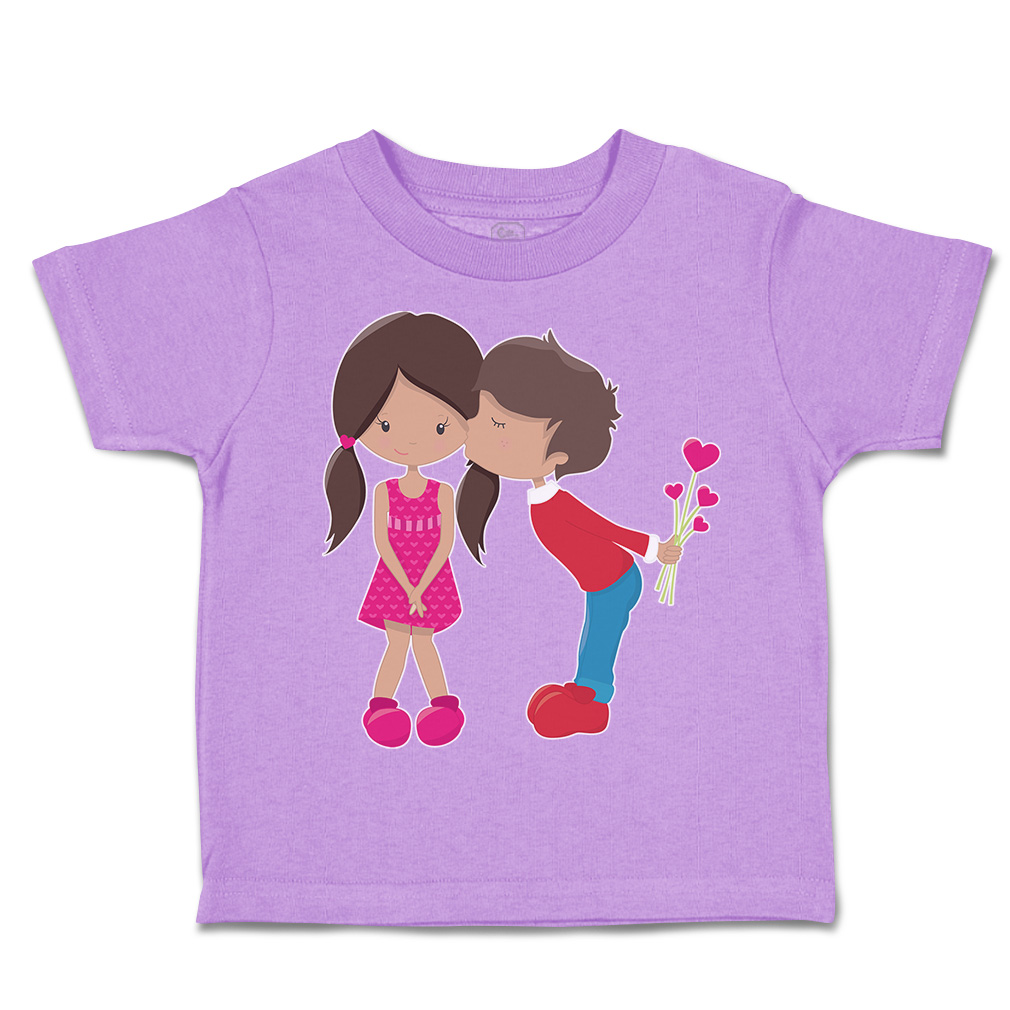 Toddler T-Shirt First Valentine Girl Kiss S Valentins Day Cotton Sweet Clothes - Picture 8 of 19