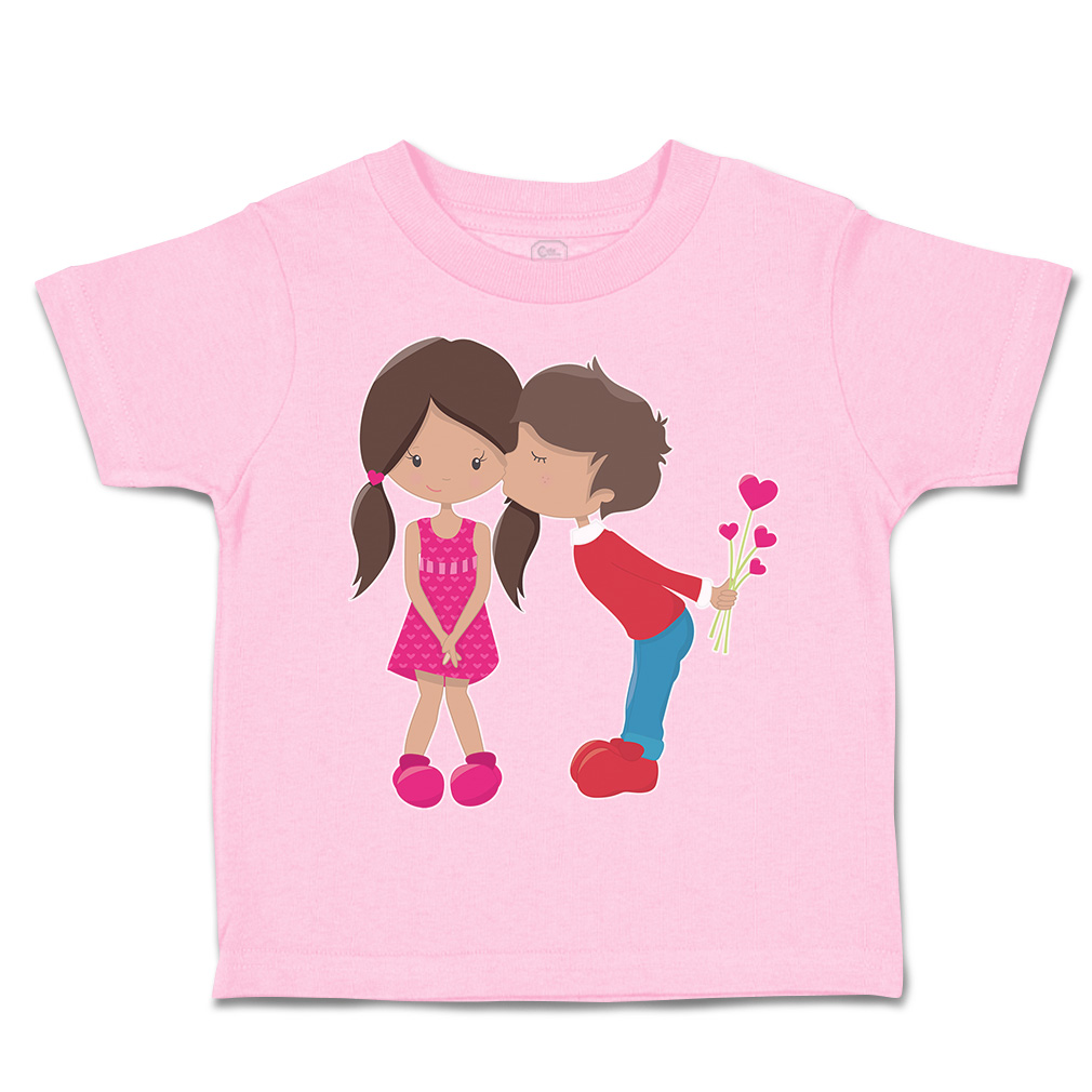 Toddler T-Shirt First Valentine Girl Kiss S Valentins Day Cotton Sweet Clothes - Picture 16 of 19