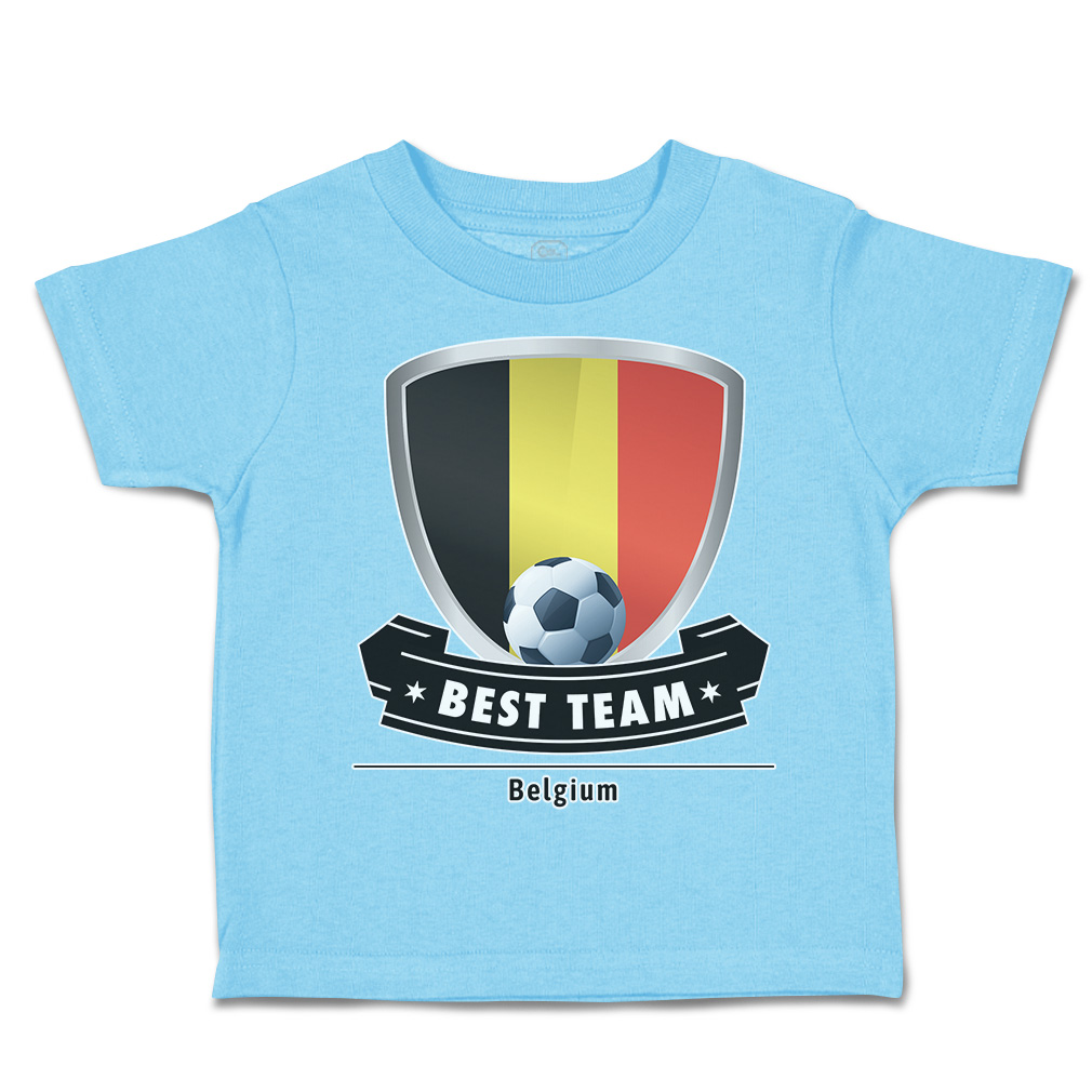 Toddler T-Shirt Belgium Soccer Best Team Shield Euro Cup Boy & Girl Clothes - Picture 16 of 39