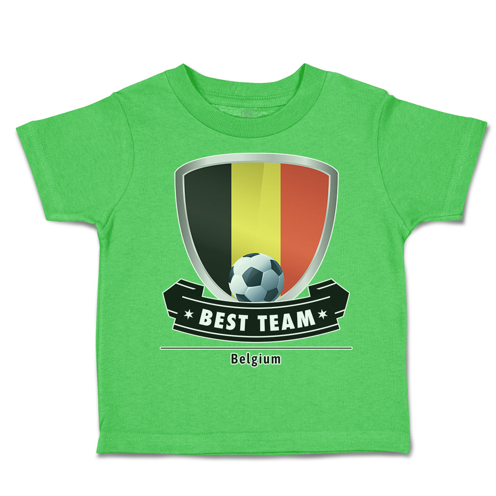 Toddler T-Shirt Belgium Soccer Best Team Shield Euro Cup Boy & Girl Clothes - Picture 34 of 39