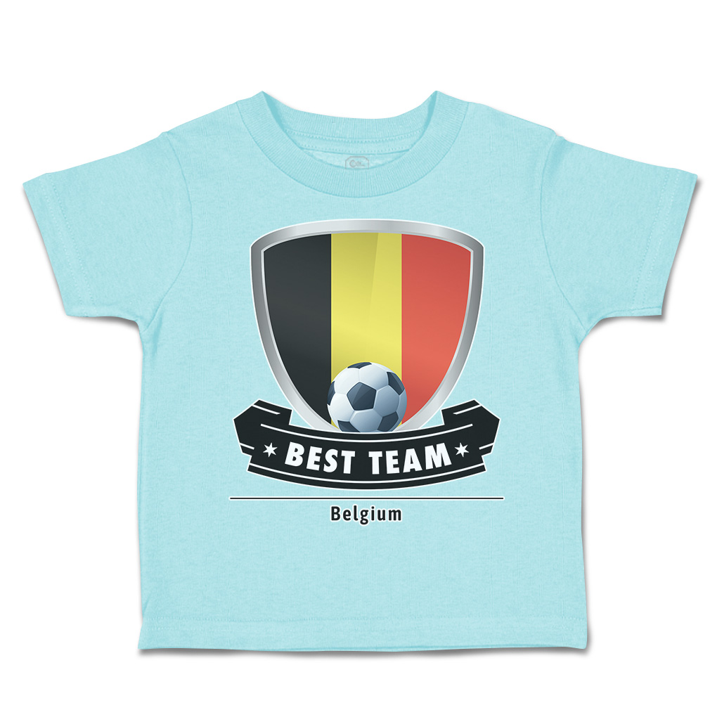 Toddler T-Shirt Belgium Soccer Best Team Shield Euro Cup Boy & Girl Clothes - Picture 18 of 39
