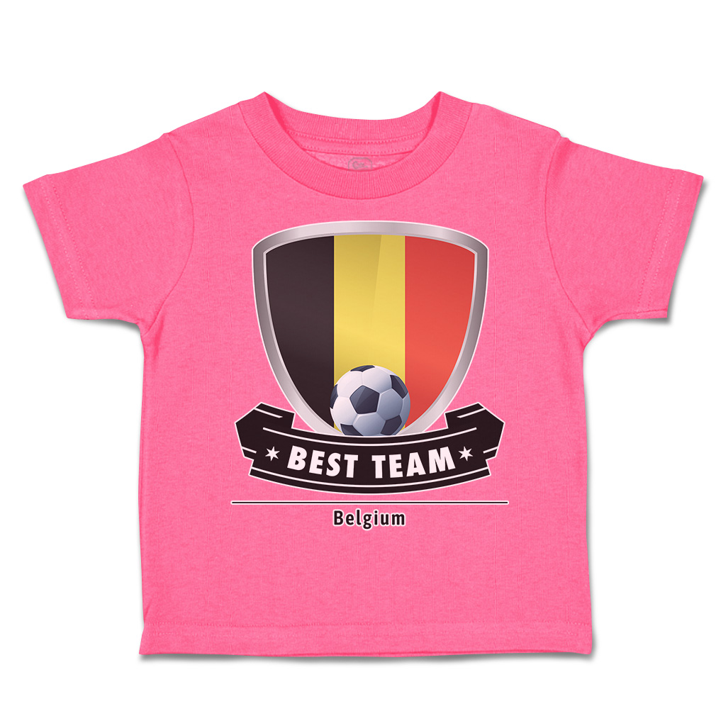 Toddler T-Shirt Belgium Soccer Best Team Shield Euro Cup Boy & Girl Clothes - Picture 22 of 39