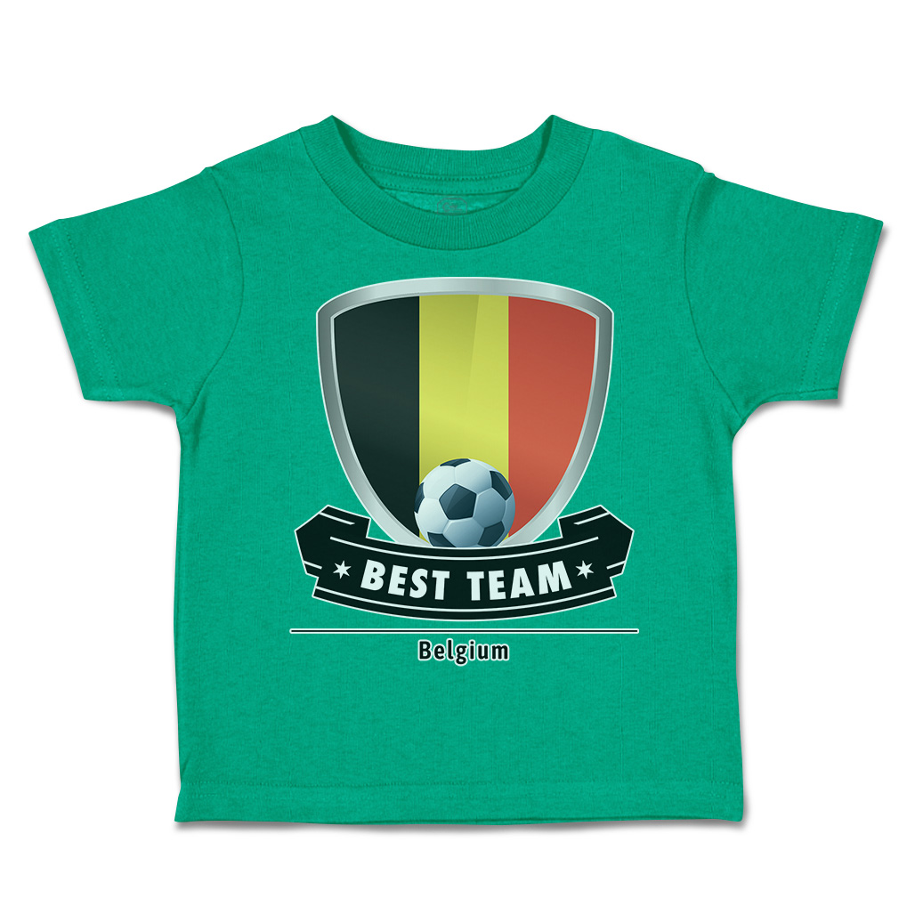 Toddler T-Shirt Belgium Soccer Best Team Shield Euro Cup Boy & Girl Clothes - Picture 36 of 39