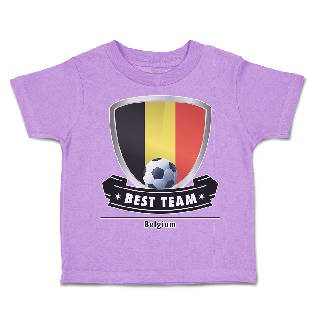 Toddler T-Shirt Belgium Soccer Best Team Shield Euro Cup Boy & Girl Clothes - Picture 30 of 39
