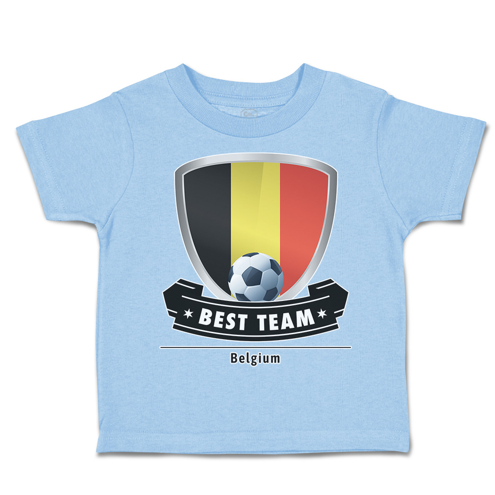 Toddler T-Shirt Belgium Soccer Best Team Shield Euro Cup Boy & Girl Clothes - Picture 14 of 39