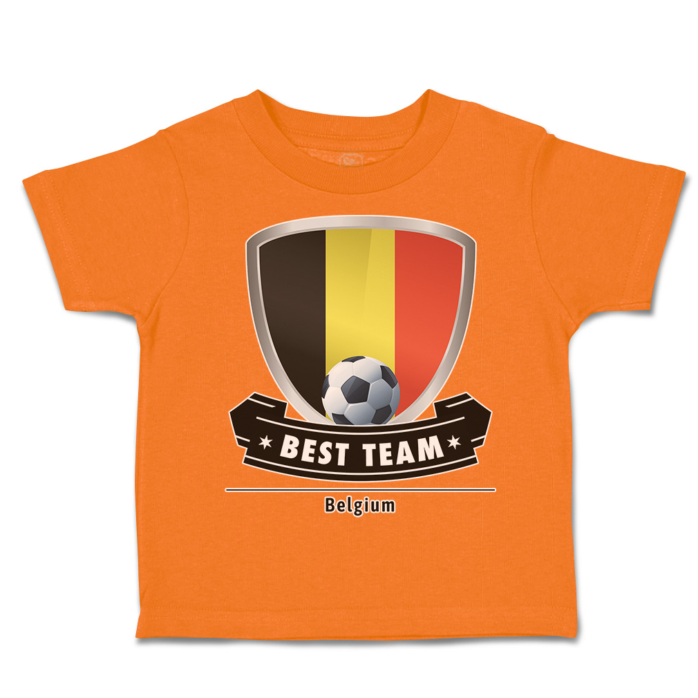 Toddler T-Shirt Belgium Soccer Best Team Shield Euro Cup Boy & Girl Clothes - Picture 24 of 39