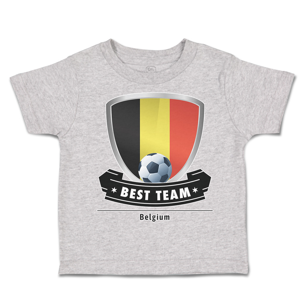 Toddler T-Shirt Belgium Soccer Best Team Shield Euro Cup Boy & Girl Clothes - Picture 6 of 39