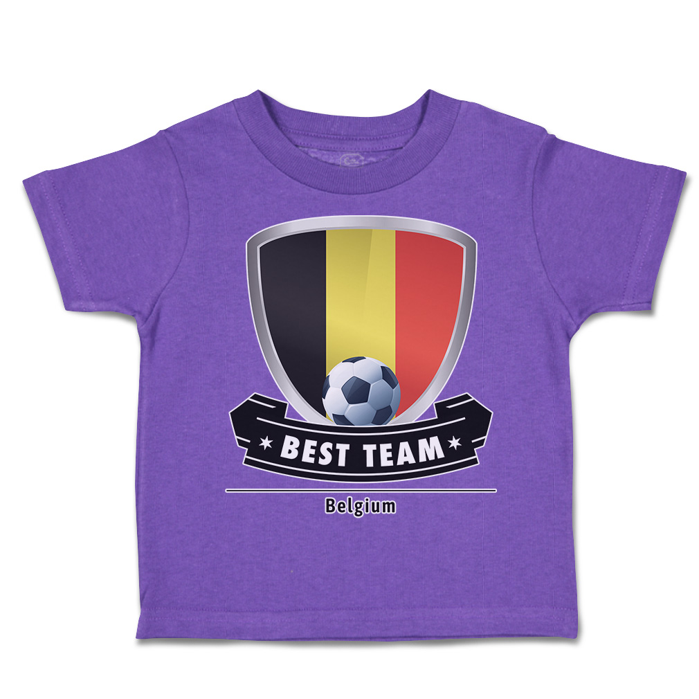 Toddler T-Shirt Belgium Soccer Best Team Shield Euro Cup Boy & Girl Clothes - Picture 38 of 39