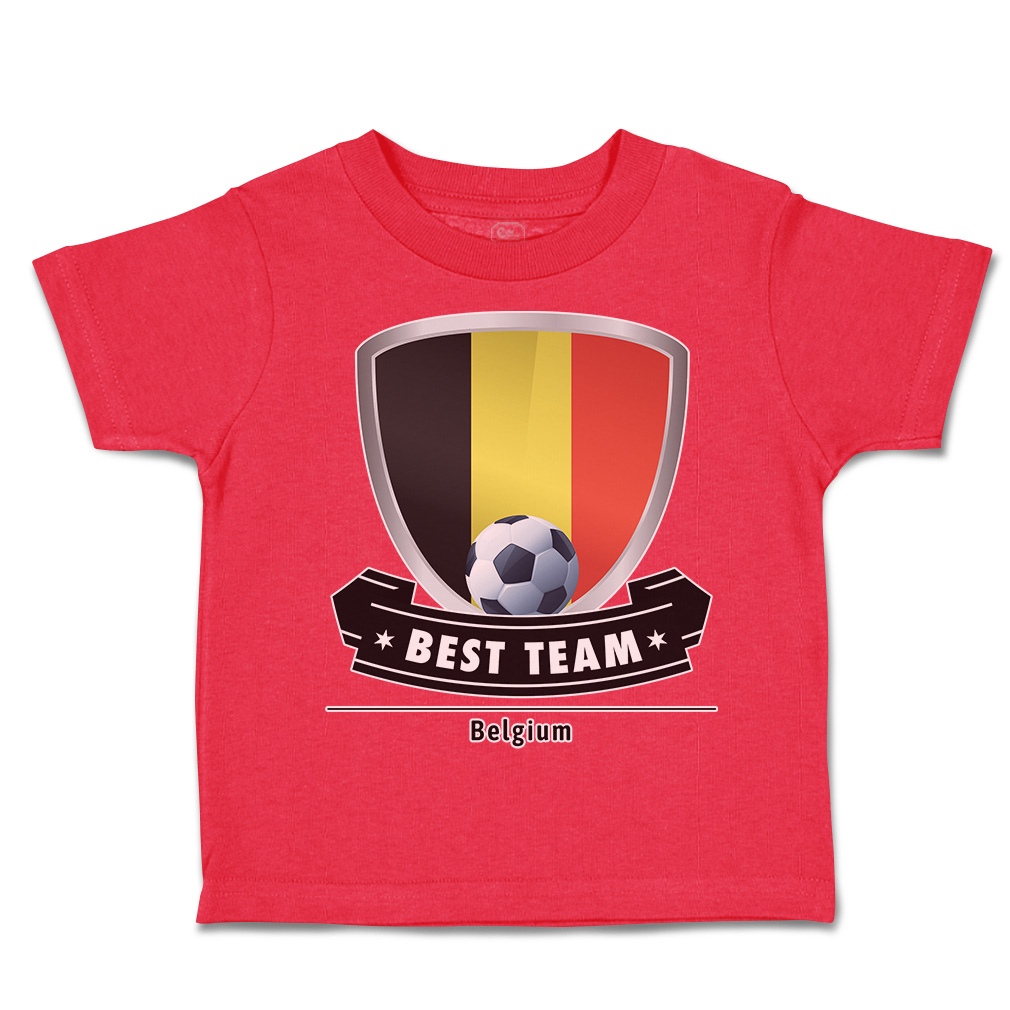 Toddler T-Shirt Belgium Soccer Best Team Shield Euro Cup Boy & Girl Clothes - Picture 26 of 39