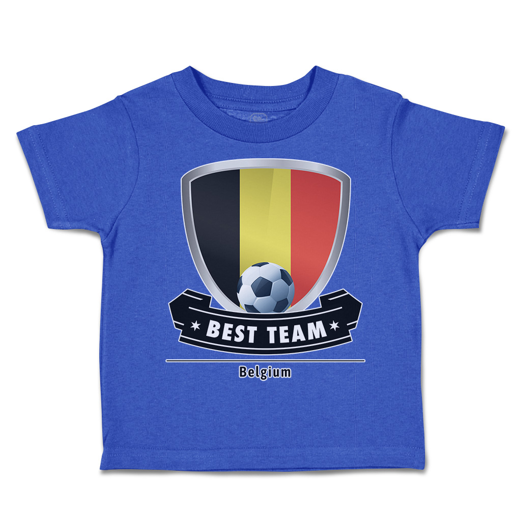 Toddler T-Shirt Belgium Soccer Best Team Shield Euro Cup Boy & Girl Clothes - Picture 12 of 39