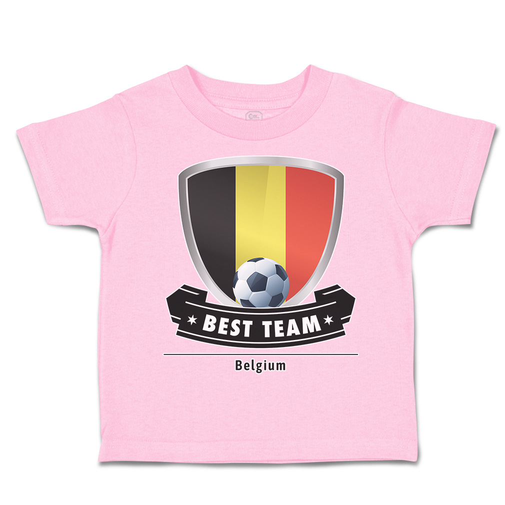 Toddler T-Shirt Belgium Soccer Best Team Shield Euro Cup Boy & Girl Clothes - Picture 20 of 39