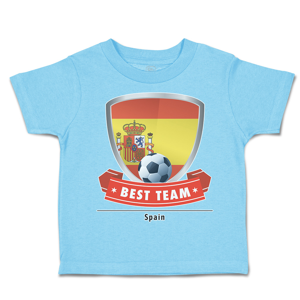 Toddler T-Shirt Spain Soccer Best Team Shield Euro Cup Boy & Girl Clothes Cotton - Picture 16 of 39
