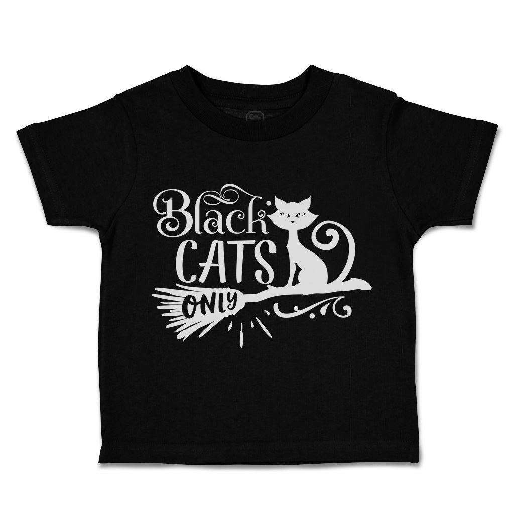 Halloween Toddler T-Shirt Black Cats Only Gore Boy & Girl Clothes Baby Funny Tee - Picture 8 of 21