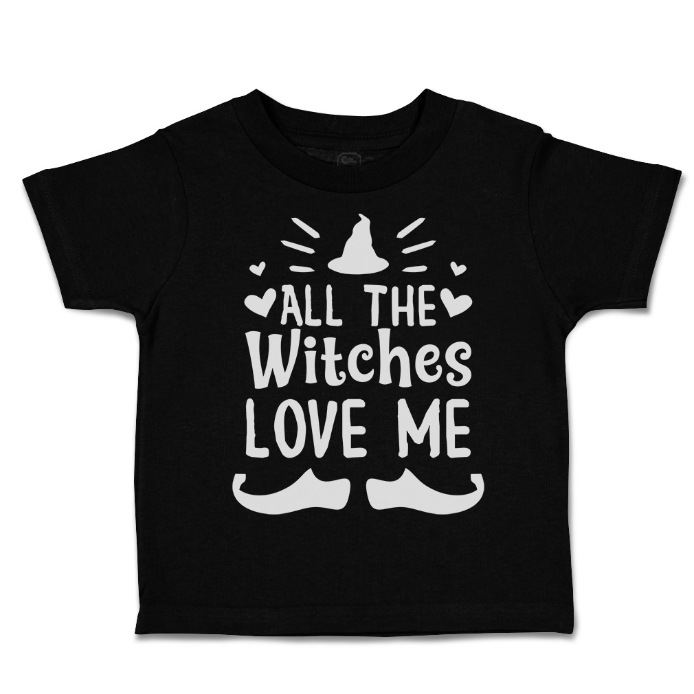 Halloween Toddler T-Shirt All The Witches Love Me Nightmare Boy & Girl Clothes - Picture 8 of 21