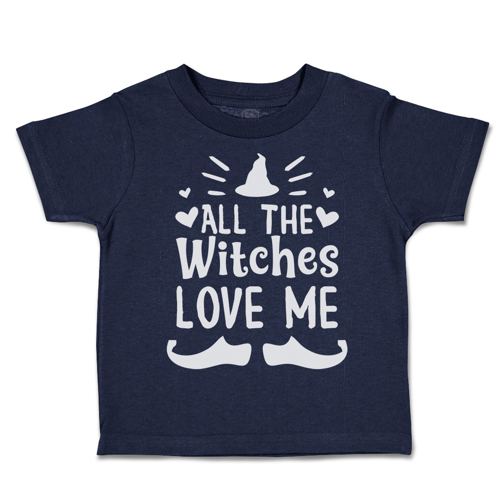 Halloween Toddler T-Shirt All The Witches Love Me Nightmare Boy & Girl Clothes - Picture 10 of 21