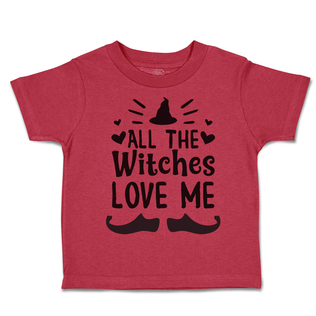 Halloween Toddler T-Shirt All The Witches Love Me Nightmare Boy & Girl Clothes - Picture 20 of 21