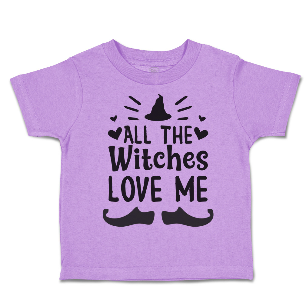 Halloween Toddler T-Shirt All The Witches Love Me Nightmare Boy & Girl Clothes - Picture 5 of 21