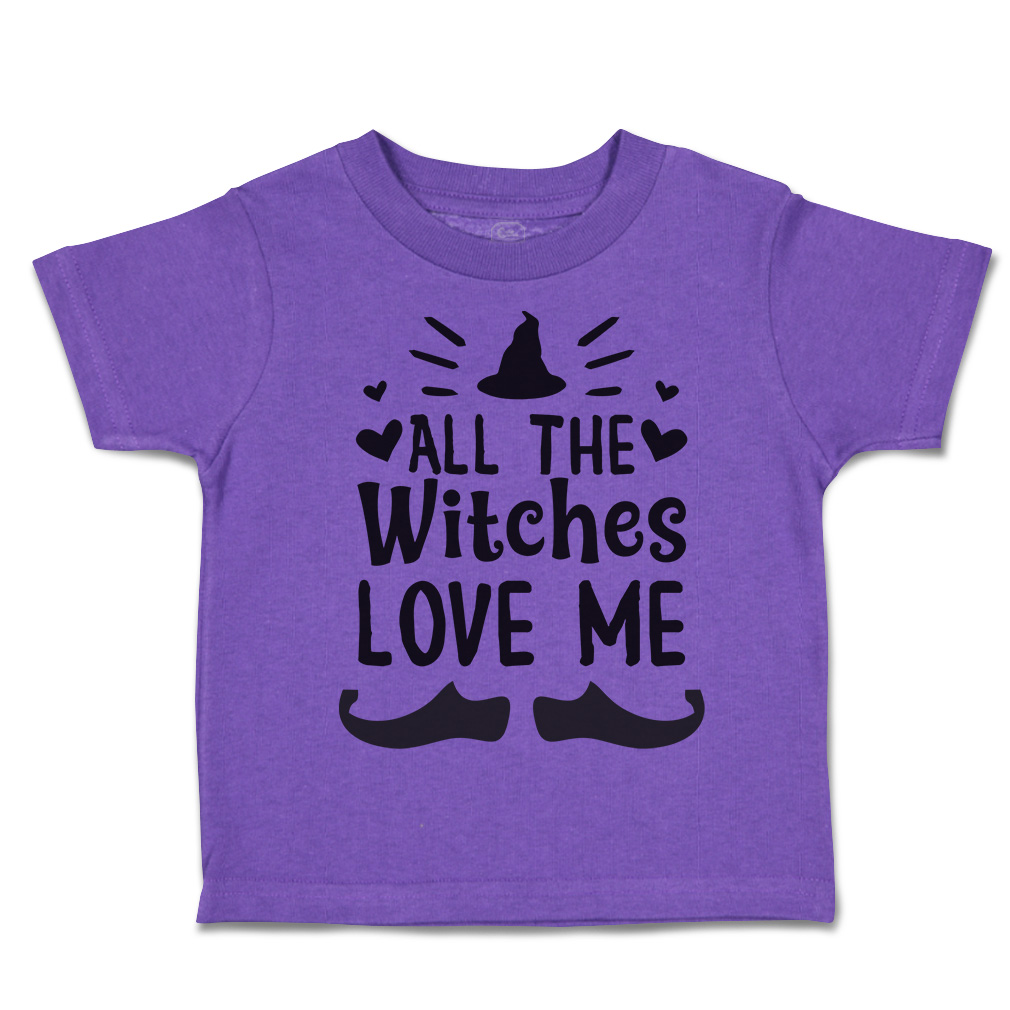 Halloween Toddler T-Shirt All The Witches Love Me Nightmare Boy & Girl Clothes - Picture 15 of 21