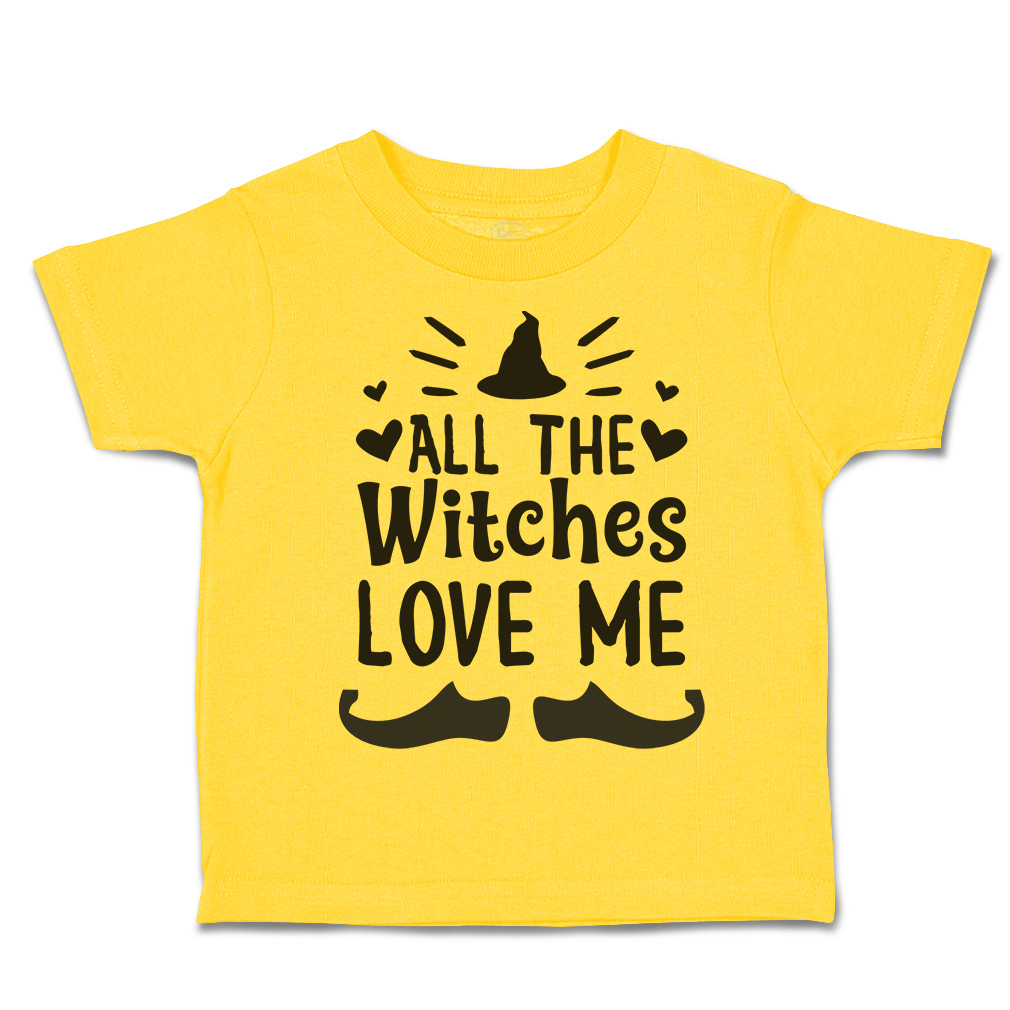 Halloween Toddler T-Shirt All The Witches Love Me Nightmare Boy & Girl Clothes - Picture 14 of 21