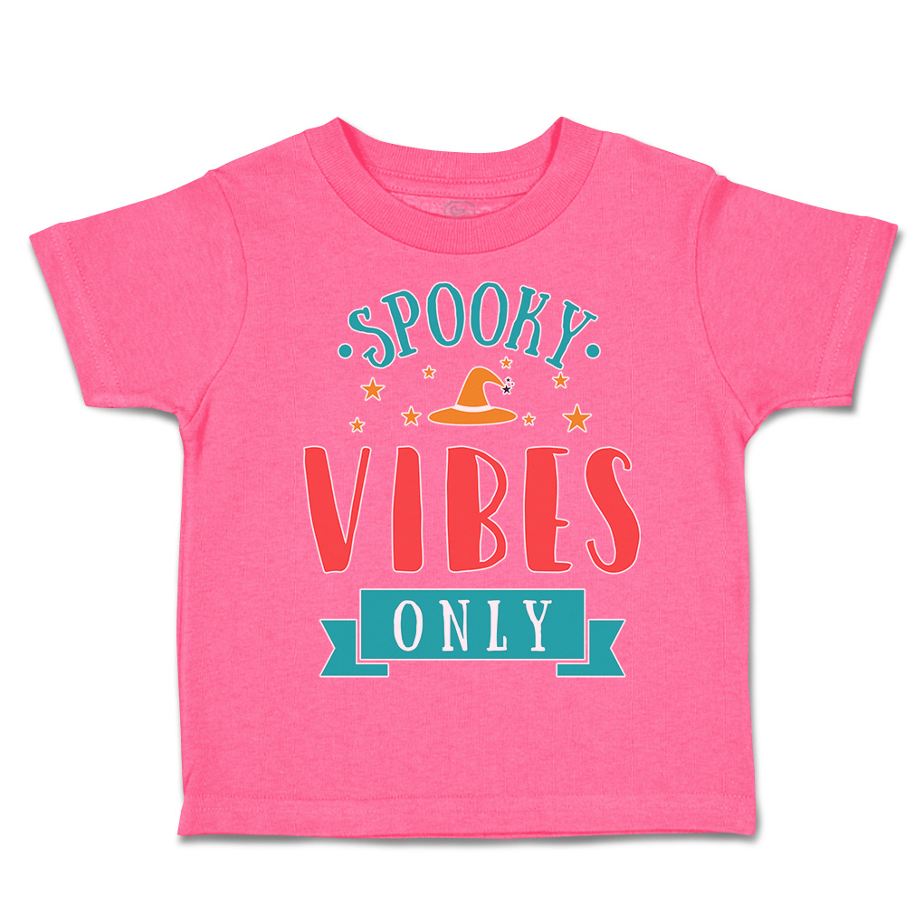 Halloween Toddler T-Shirt Spooky Vibes Only Cotton Casper Boy & Girl Clothes - Picture 7 of 21