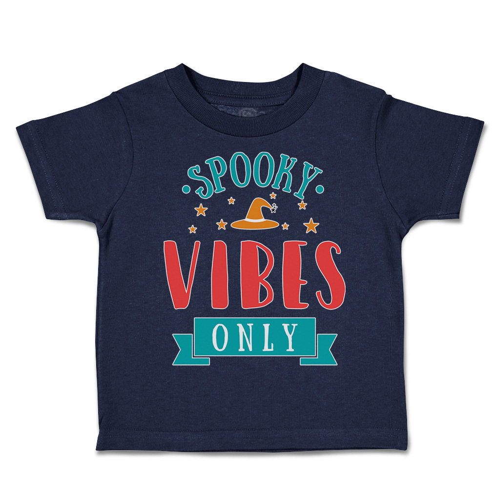 Halloween Toddler T-Shirt Spooky Vibes Only Cotton Casper Boy & Girl Clothes - Picture 10 of 21