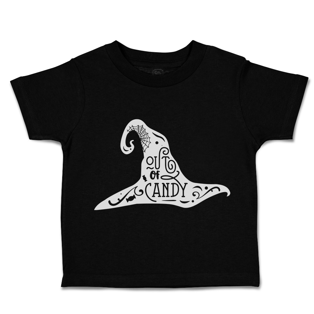 Halloween Toddler T-Shirt Out of Candy Halloween Hat Magic Boy & Girl Clothes - Picture 8 of 21