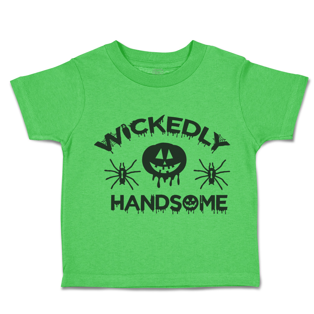 Halloween Toddler T-Shirt Wicked Handsome Bats Boy & Girl Clothes Baby Funny Tee - Picture 21 of 21