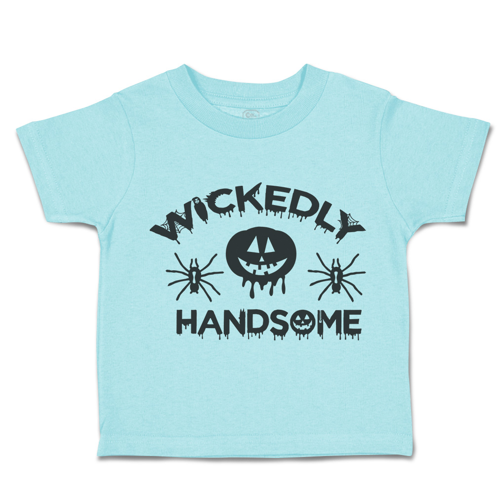 Halloween Toddler T-Shirt Wicked Handsome Bats Boy & Girl Clothes Baby Funny Tee - Picture 6 of 21