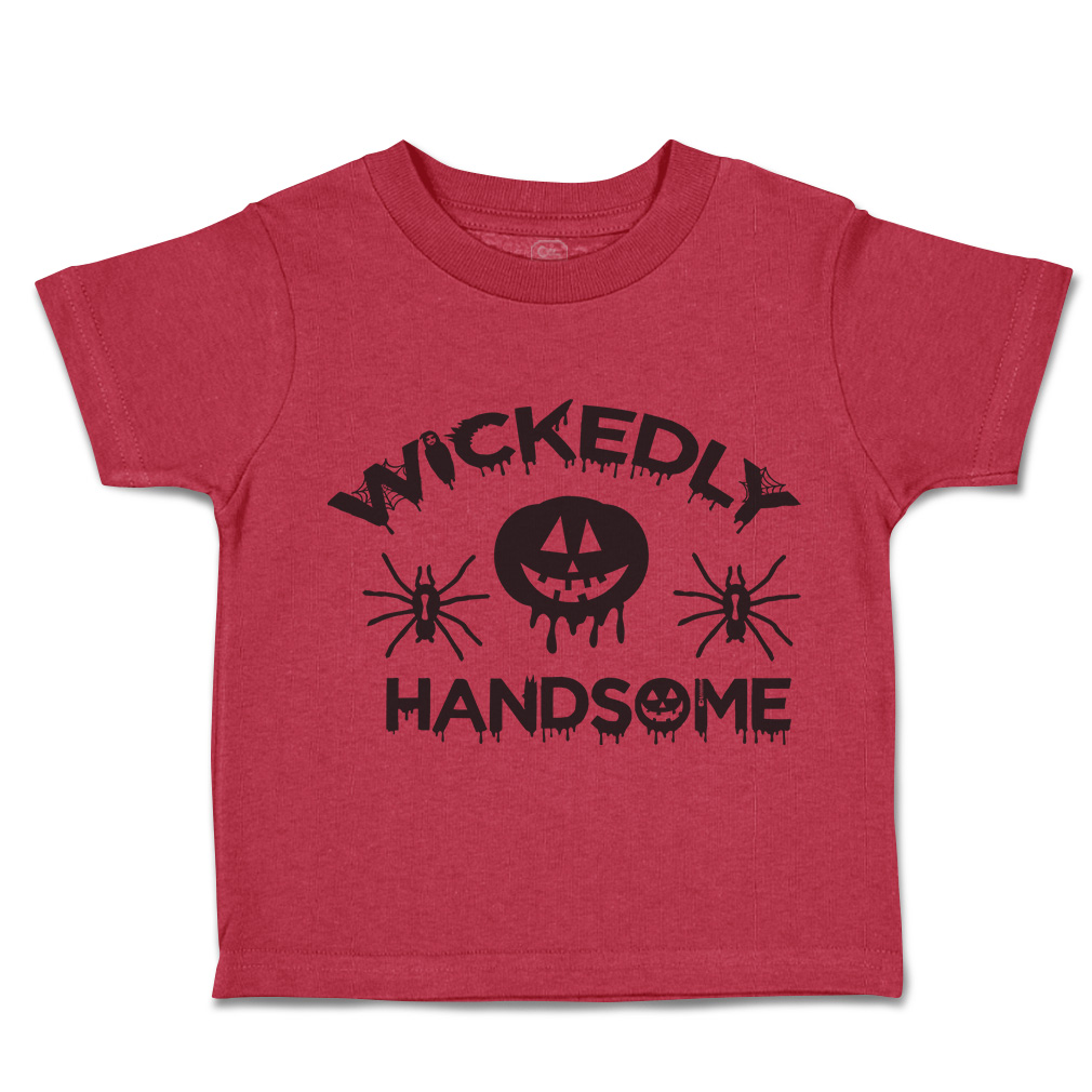 Halloween Toddler T-Shirt Wicked Handsome Bats Boy & Girl Clothes Baby Funny Tee - Picture 20 of 21