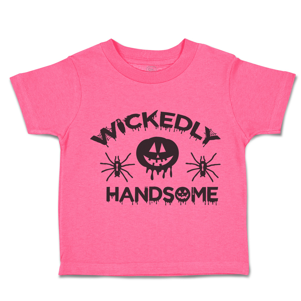 Halloween Toddler T-Shirt Wicked Handsome Bats Boy & Girl Clothes Baby Funny Tee - Picture 7 of 21