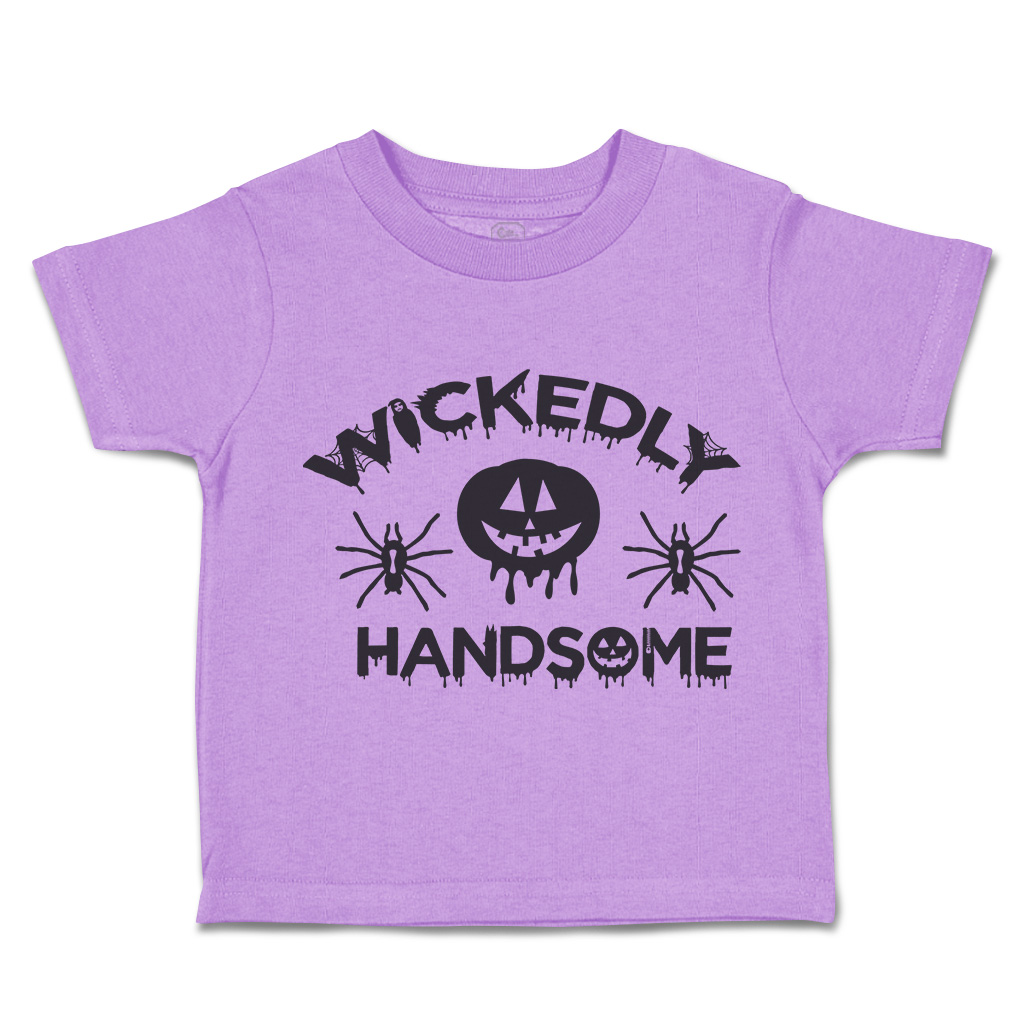 Halloween Toddler T-Shirt Wicked Handsome Bats Boy & Girl Clothes Baby Funny Tee - Picture 5 of 21