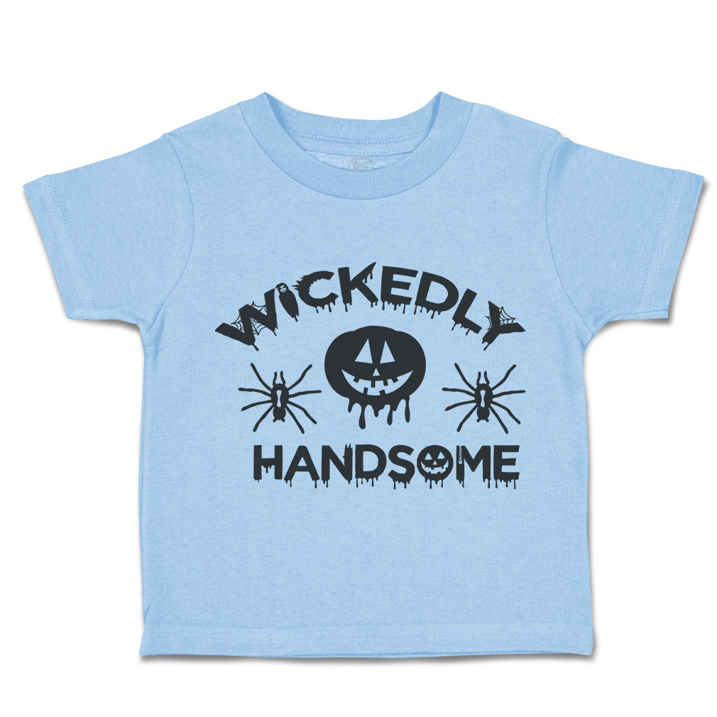 Halloween Toddler T-Shirt Wicked Handsome Bats Boy & Girl Clothes Baby Funny Tee - Picture 16 of 21
