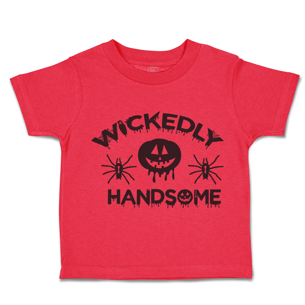 Halloween Toddler T-Shirt Wicked Handsome Bats Boy & Girl Clothes Baby Funny Tee - Picture 12 of 21