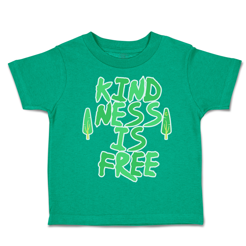 Toddler T-Shirt Kindness Is Free Tree Cotton Boy & Girl Clothes Funny Tee - Picture 8 of 14