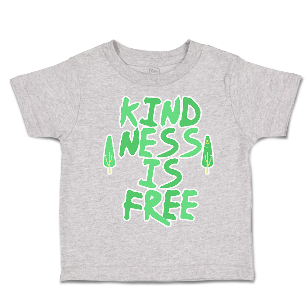 Toddler T-Shirt Kindness Is Free Tree Cotton Boy & Girl Clothes Funny Tee - Picture 10 of 14