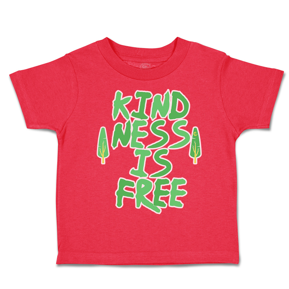 Toddler T-Shirt Kindness Is Free Tree Cotton Boy & Girl Clothes Funny Tee - Picture 11 of 14