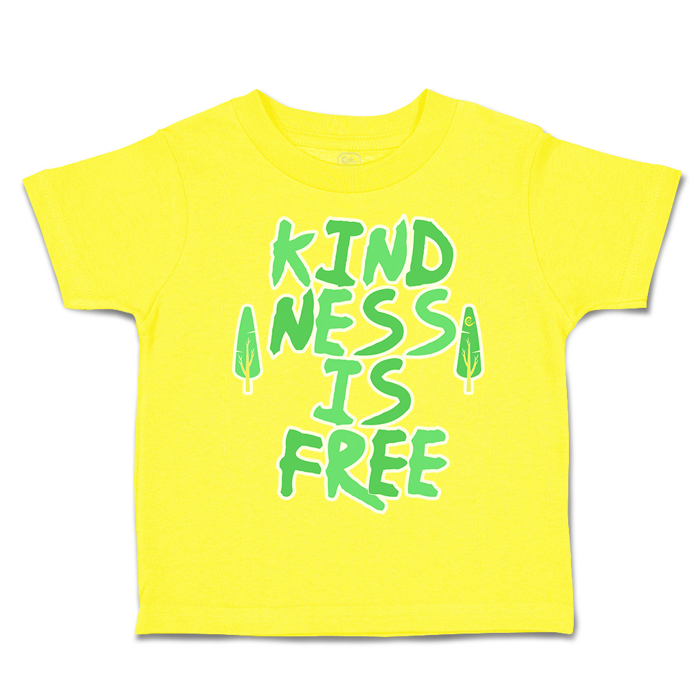 Toddler T-Shirt Kindness Is Free Tree Cotton Boy & Girl Clothes Funny Tee - Picture 14 of 14