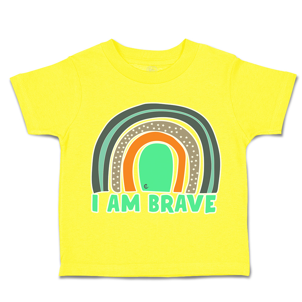 Toddler T-Shirt I Am Brave Rainbow Cotton Boy & Girl Clothes Funny Tee - Picture 14 of 14