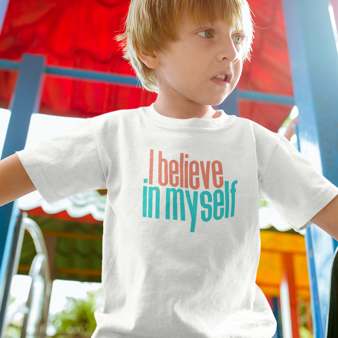 Toddler T-Shirt I Believe in Myself A Cotton Boy & Girl Clothes Funny Tee - Picture 2 of 14