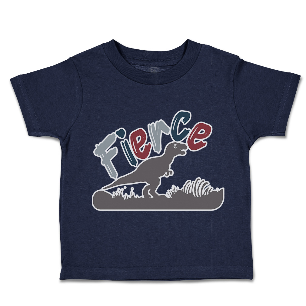 Toddler T-Shirt Fierce Dinosaur Cotton Boy & Girl Clothes Funny Tee - Picture 9 of 14