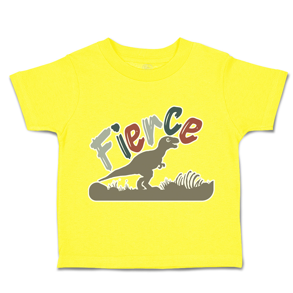 Toddler T-Shirt Fierce Dinosaur Cotton Boy & Girl Clothes Funny Tee - Picture 14 of 14