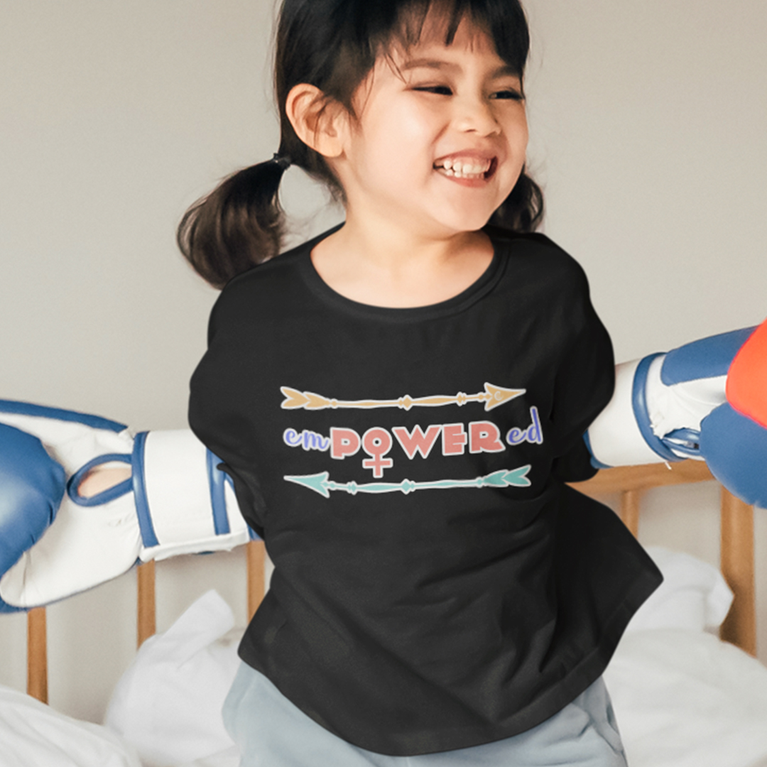 Toddler T-Shirt Empowered Arrow Positive Cotton Boy & Girl Clothes Funny Tee - Picture 2 of 14