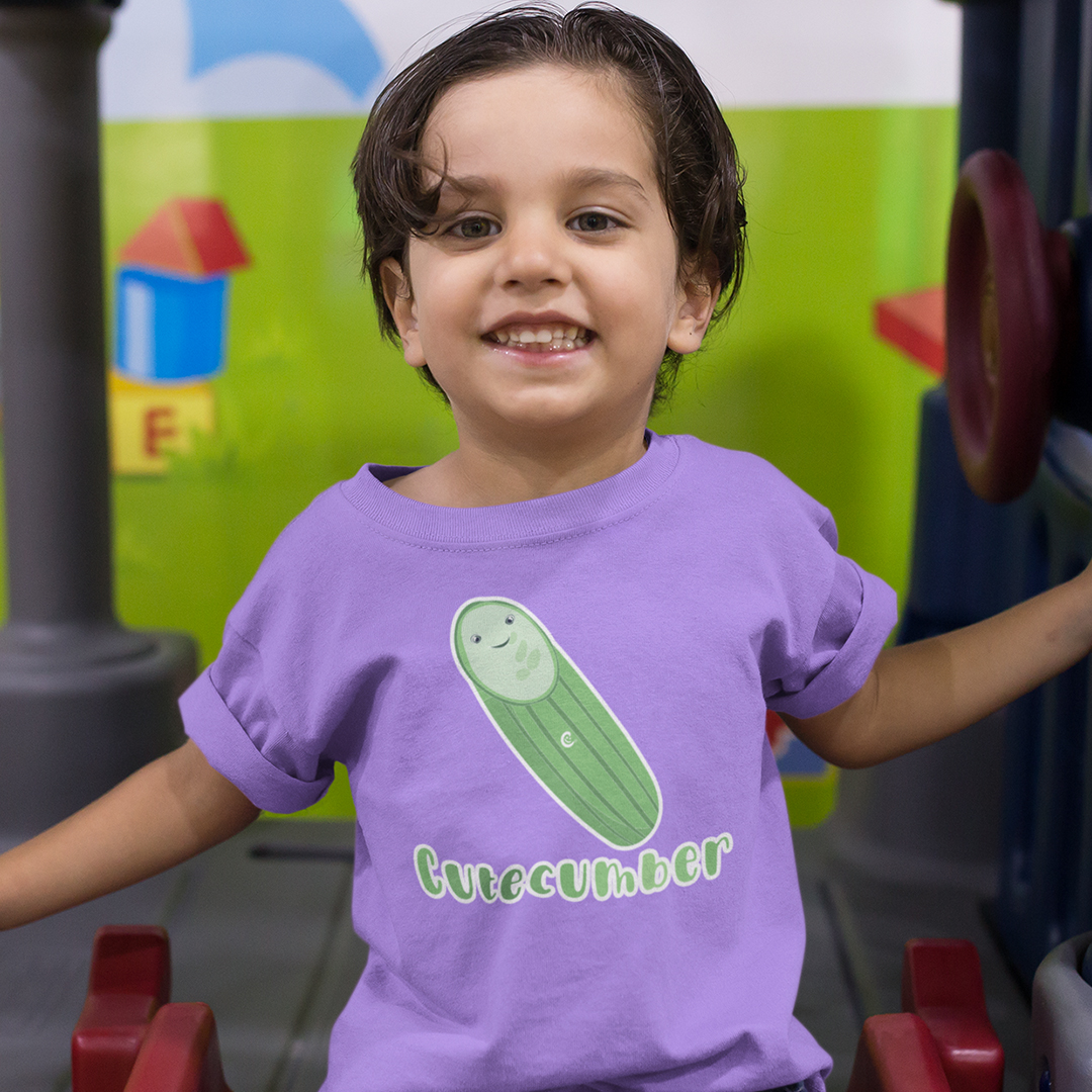 Toddler T-Shirt Cute Cucumber Cotton Boy & Girl Clothes Funny Tee - Picture 2 of 14