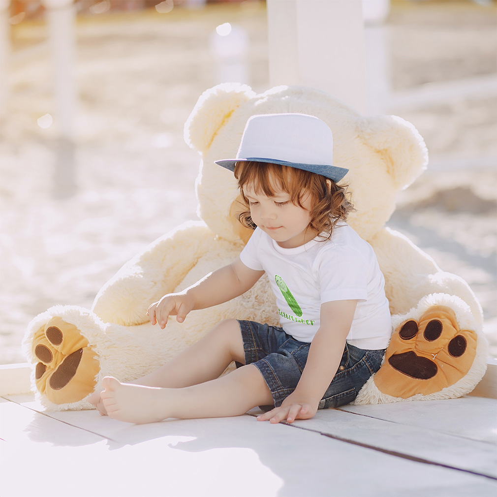 Toddler T-Shirt Cute Cucumber Cotton Boy & Girl Clothes Funny Tee - Picture 3 of 14