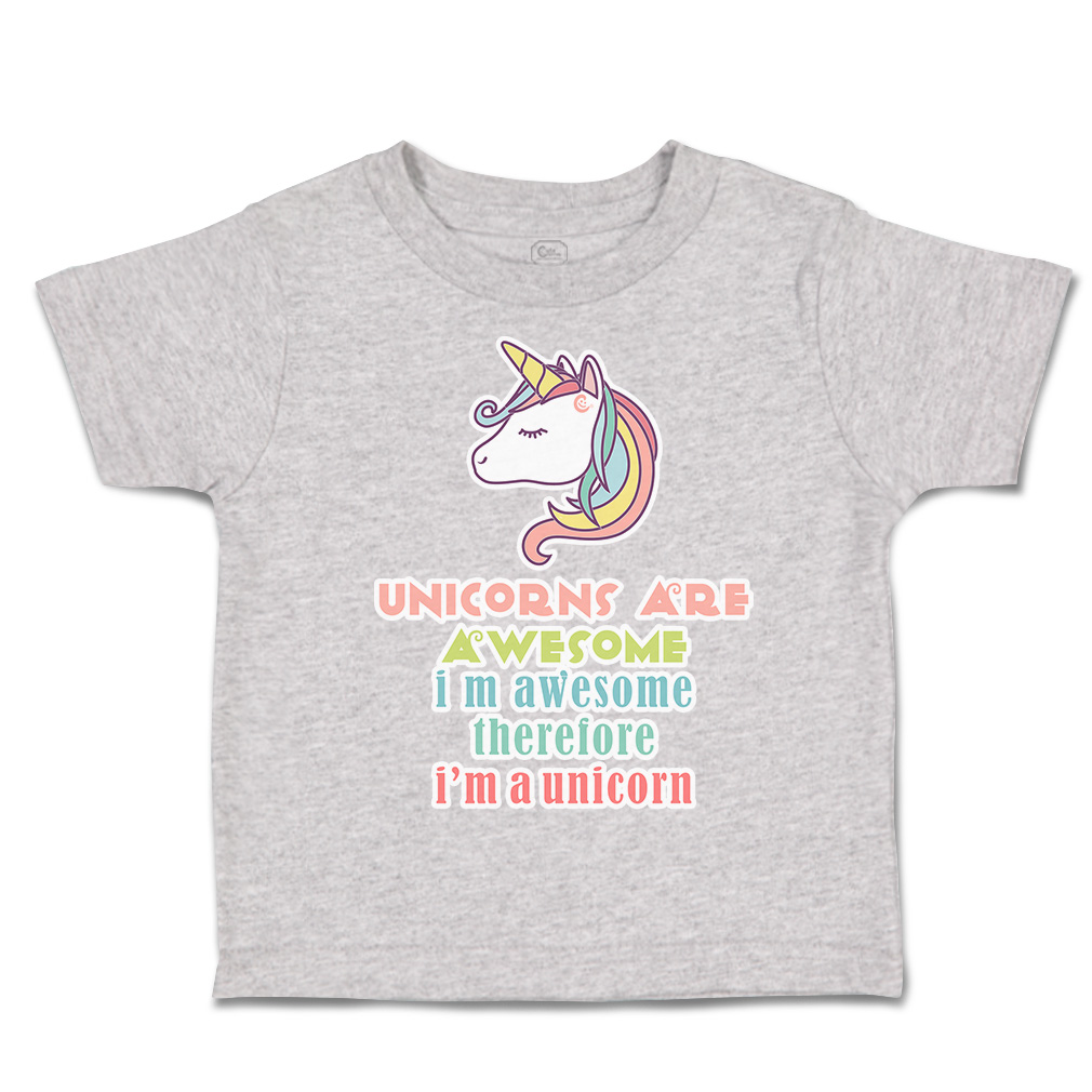 Toddler T-Shirt Unicorn Awesome Cotton Boy & Girl Clothes Funny Tee - Picture 10 of 14