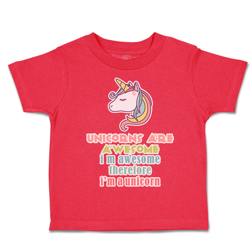 Toddler T-Shirt Unicorn Awesome Cotton Boy & Girl Clothes Funny Tee - Picture 11 of 14