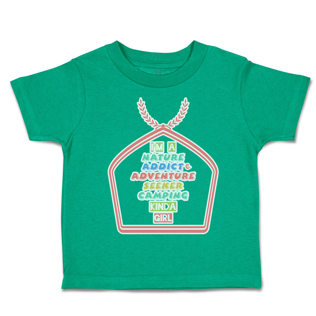 Toddler T-Shirt Nature Addict Adventure Seeker Camping Girl Boy & Girl Clothes - Picture 8 of 14