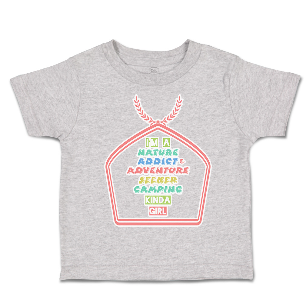 Toddler T-Shirt Nature Addict Adventure Seeker Camping Girl Boy & Girl Clothes - Picture 10 of 14