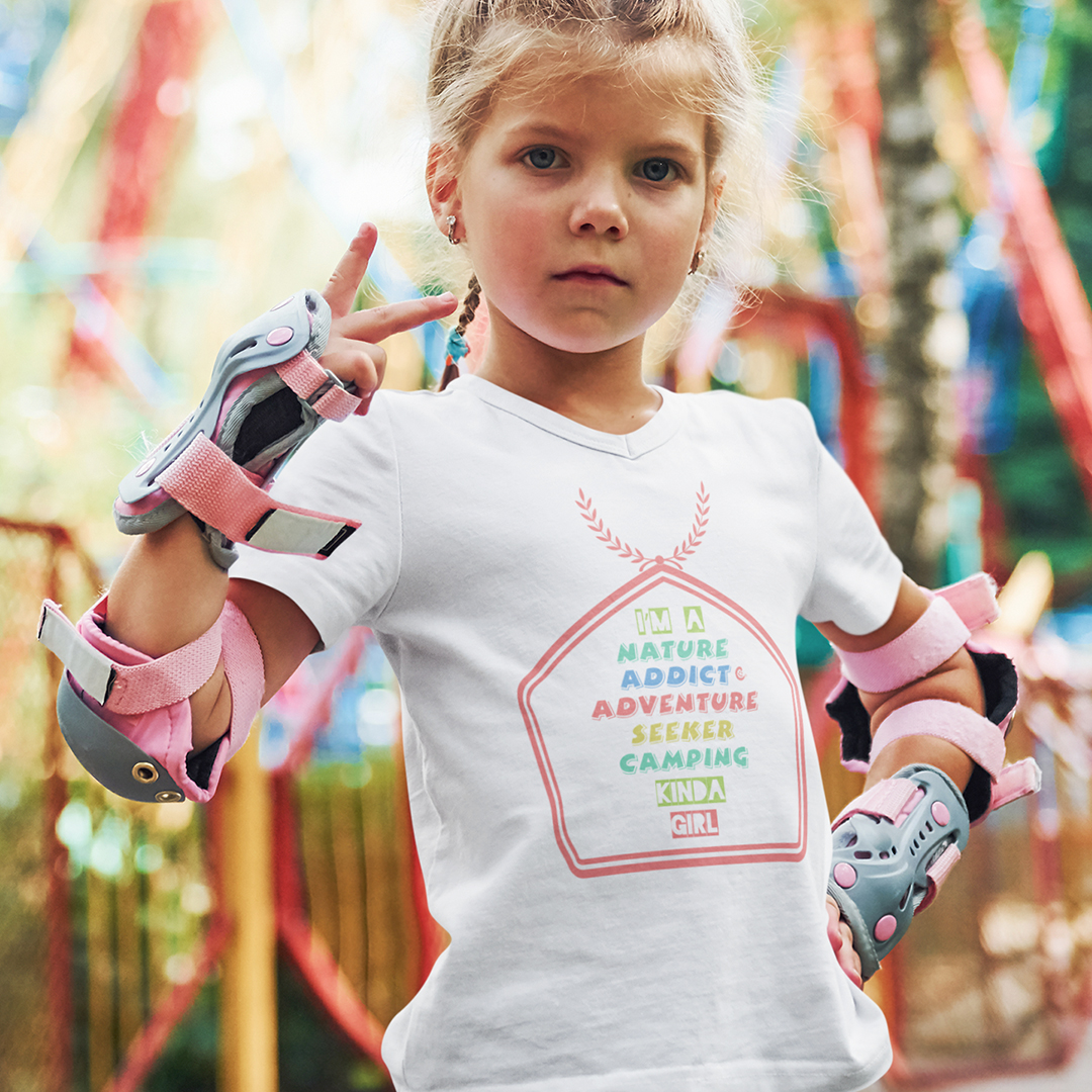Toddler T-Shirt Nature Addict Adventure Seeker Camping Girl Boy & Girl Clothes - Picture 2 of 14
