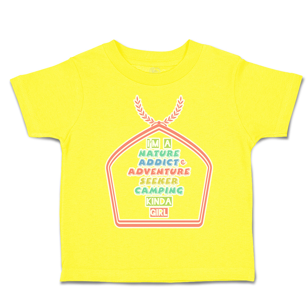 Toddler T-Shirt Nature Addict Adventure Seeker Camping Girl Boy & Girl Clothes - Picture 14 of 14